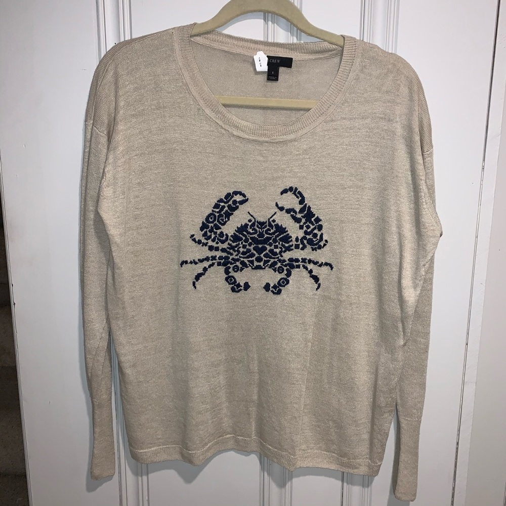 Jcrew Crab linen sweater